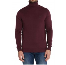 GUESS AARON LS TN SWEATER ΜΠΛΟΥΖΑ ΠΛΕΚΤΗ ΑΝΔΡΙΚΗ BORDEAUX