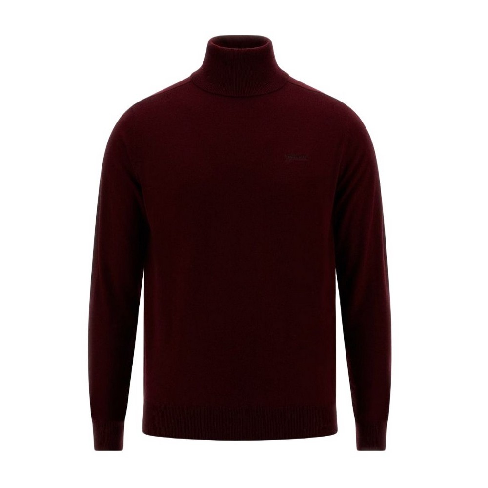 GUESS AARON LS TN SWEATER ΜΠΛΟΥΖΑ ΠΛΕΚΤΗ ΑΝΔΡΙΚΗ BORDEAUX