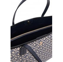 TOMMY HILFIGER ICON TOTE JACQUARD ΤΣΑΝΤΑ ΓΥΝΑΙΚΕΙΑ NAVY/ECRU