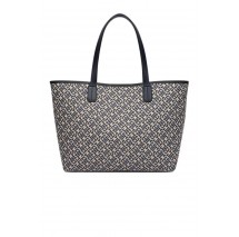 TOMMY HILFIGER ICON TOTE JACQUARD ΤΣΑΝΤΑ ΓΥΝΑΙΚΕΙΑ NAVY/ECRU