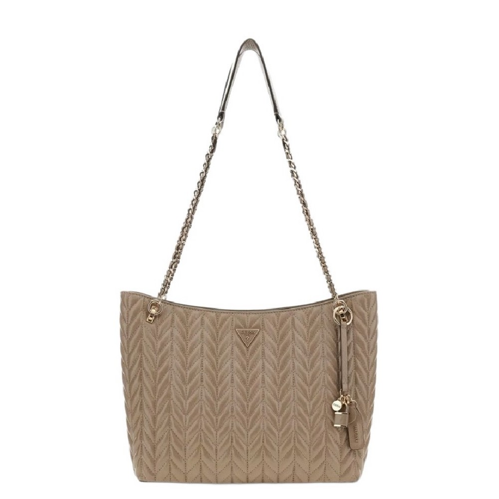 GUESS CHERYL 2 COMP TOTE ΤΣΑΝΤΑ ΓΥΝΑΙΚΕΙΑ TAUPE