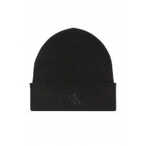 CALVIN KLEIN FINE RIB BEANIE ΣΚΟΥΦΟΣ ΑΝΔΡΙΚΟΣ BLACK