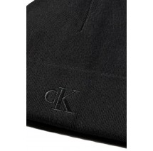 CALVIN KLEIN FINE RIB BEANIE ΣΚΟΥΦΟΣ ΑΝΔΡΙΚΟΣ BLACK