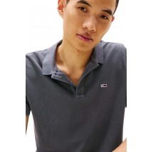 TOMMY JEANS SLIM ESSENTIAL GD POLO T-SHIRT ΜΠΛΟΥΖΑ ΑΝΔΡΙΚΗ WASHED BLACK