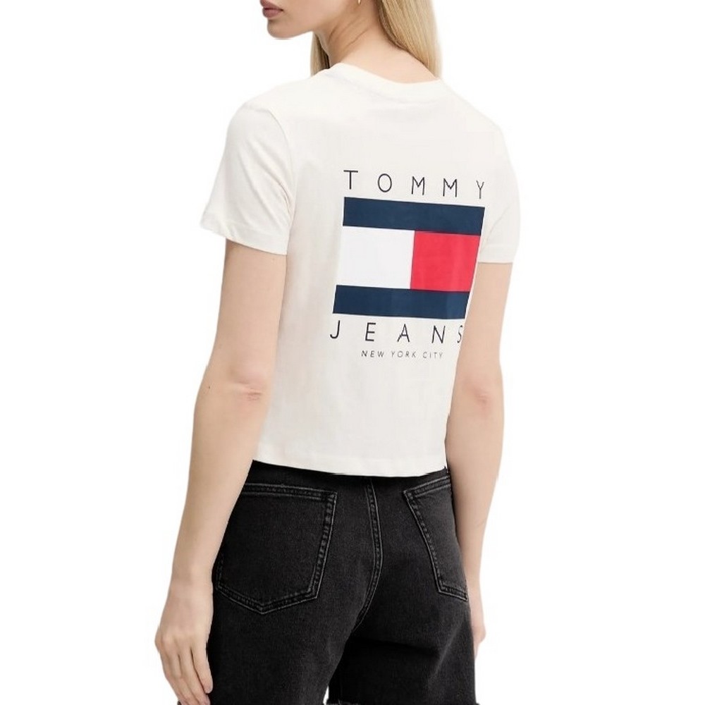 TOMMY JEANS  REG SH TOMMY US FLAG T-SHIRT ΜΠΛΟΥΖΑ ΓΥΝΑΙΚΕΙΑ WHITE