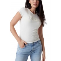 GUESS PONY HAIR LOGO R5 TEE T-SHIRT ΜΠΛΟΥΖΑ ΓΥΝΑΙΚΕΙΑ WHITE