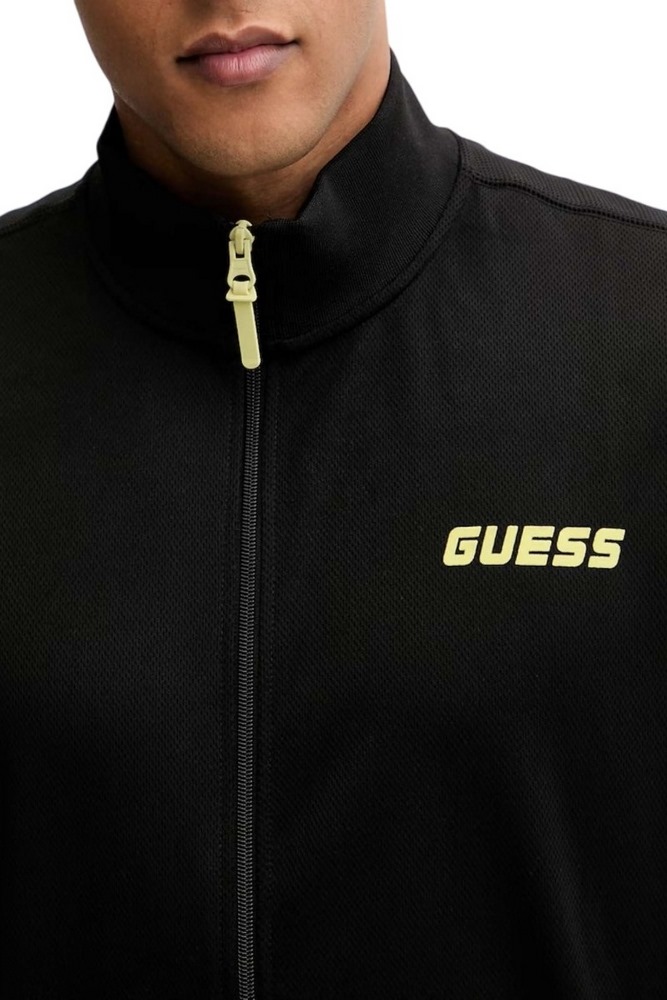 GUESS LANSA FULL ZIP SWEATSHIRT ΖΑΚΕΤΑ ΦΟΥΤΕΡ ΑΝΔΡΙΚΗ BLACK