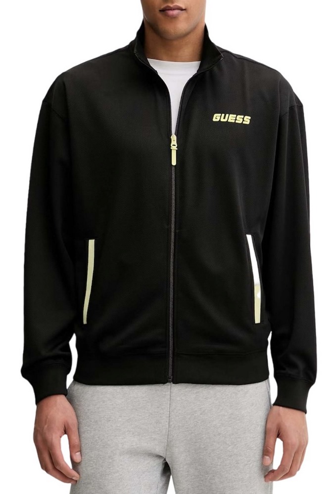 GUESS LANSA FULL ZIP SWEATSHIRT ΖΑΚΕΤΑ ΦΟΥΤΕΡ ΑΝΔΡΙΚΗ BLACK