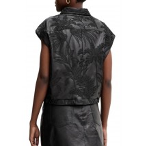 GUESS CHANTAL PU EMBRO VEST ΓΙΛΕΚΟ ΜΠΟΥΦΑΝ ΓΥΝΑΙΚΕΙΟ BLACK