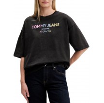 TOMMY JEANS  OVS BLING GMD T-SHIRT ΜΠΛΟΥΖΑ ΓΥΝΑΙΚΕΙΑ BLACK