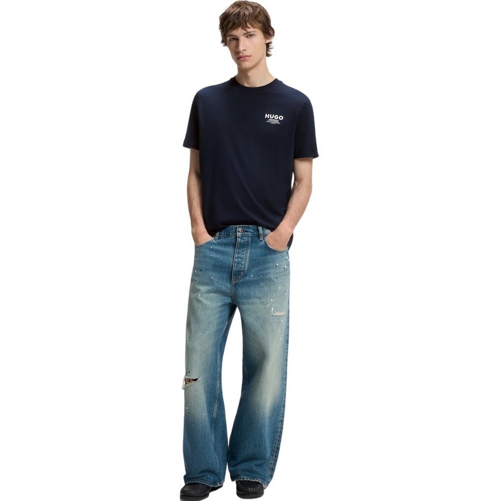 HUGO BOSS NESPTEE JERSEY T-SHIRT ΜΠΛΟΥΖΑ ΑΝΔΡΙΚΗ NAVY