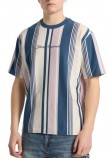 GUESS VERTICAL STRIPE TEE T-SHIRT ΜΠΛΟΥΖΑ ΑΝΔΡΙΚΗ BLUE