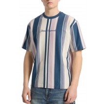 GUESS VERTICAL STRIPE TEE T-SHIRT ΜΠΛΟΥΖΑ ΑΝΔΡΙΚΗ BLUE
