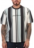 GUESS VERTICAL STRIPE TEE T-SHIRT ΜΠΛΟΥΖΑ ΑΝΔΡΙΚΗ GREEN