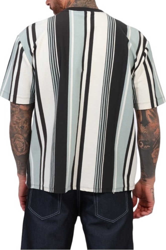 GUESS VERTICAL STRIPE TEE T-SHIRT ΜΠΛΟΥΖΑ ΑΝΔΡΙΚΗ GREEN