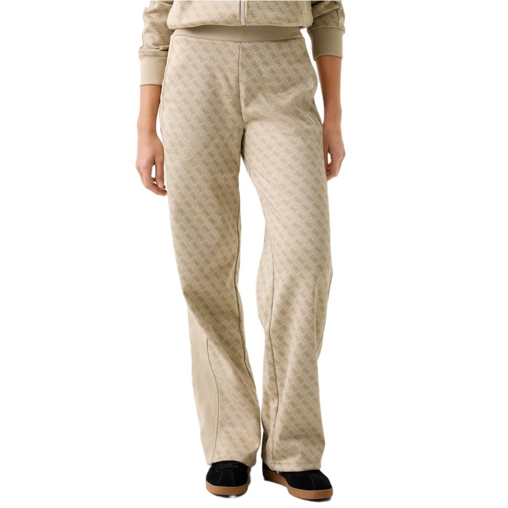 GUESS MAYA 4G WIDE LEG PANTS ΦΟΡΜΑ ΓΥΝΑΙΚΕΙΑ BEIGE