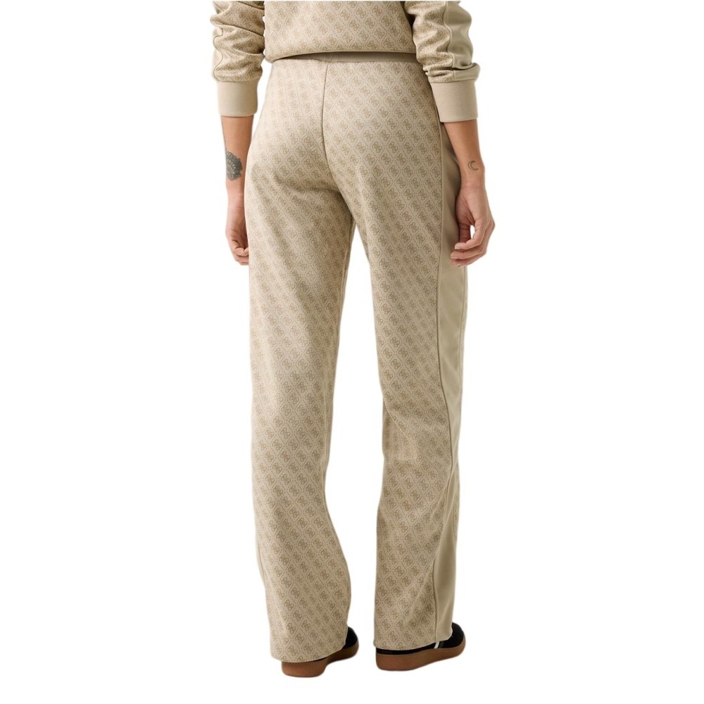 GUESS MAYA 4G WIDE LEG PANTS ΦΟΡΜΑ ΓΥΝΑΙΚΕΙΑ BEIGE