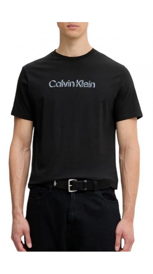 CALVIN KLEIN 30s EU SPW PUFF STNDRD GRAPHI T-SHIRT ΜΠΛΟΥΖΑ ΑΝΔΡΙΚΗ BLACK