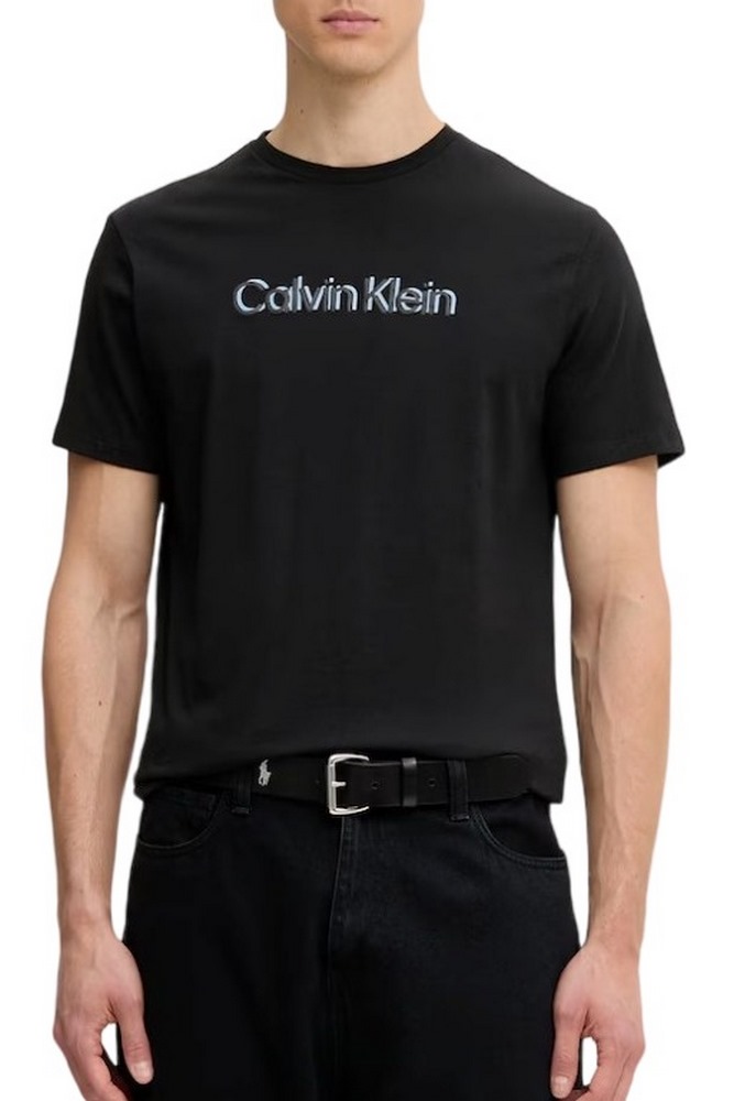 CALVIN KLEIN 30s EU SPW PUFF STNDRD GRAPHI T-SHIRT ΜΠΛΟΥΖΑ ΑΝΔΡΙΚΗ BLACK