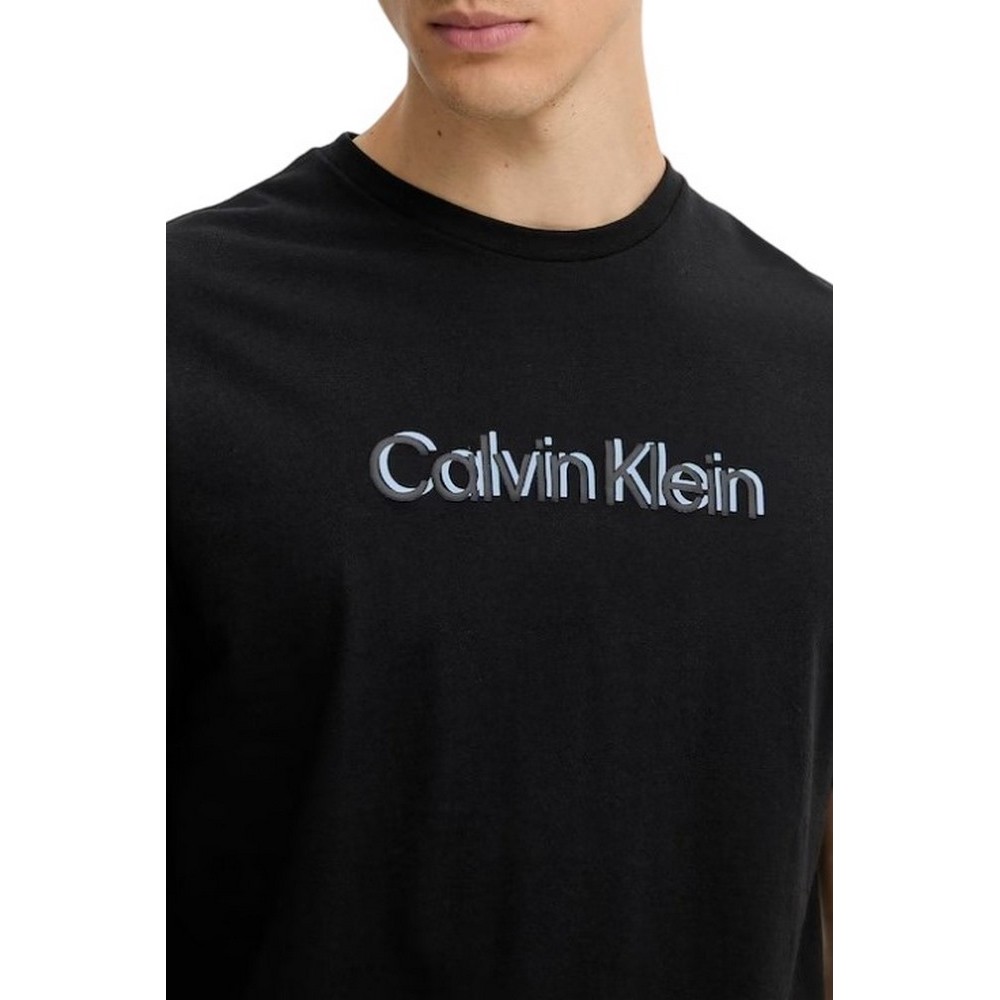 CALVIN KLEIN 30s EU SPW PUFF STNDRD GRAPHI T-SHIRT ΜΠΛΟΥΖΑ ΑΝΔΡΙΚΗ BLACK