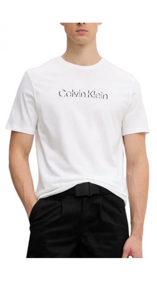 CALVIN KLEIN 30s EU SPW PUFF STNDRD GRAPHI T-SHIRT ΜΠΛΟΥΖΑ ΑΝΔΡΙΚΗ BRIGHT WHITE