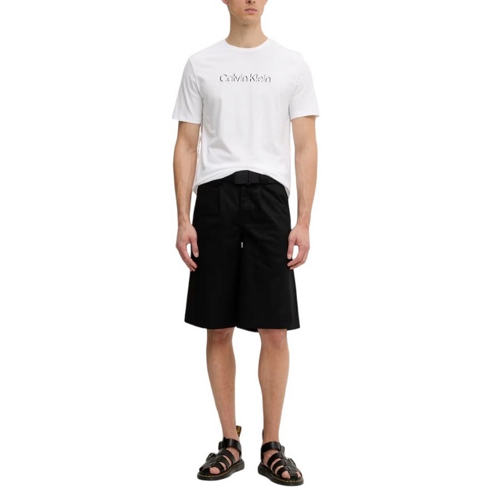 CALVIN KLEIN 30s EU SPW PUFF STNDRD GRAPHI T-SHIRT ΜΠΛΟΥΖΑ ΑΝΔΡΙΚΗ BRIGHT WHITE