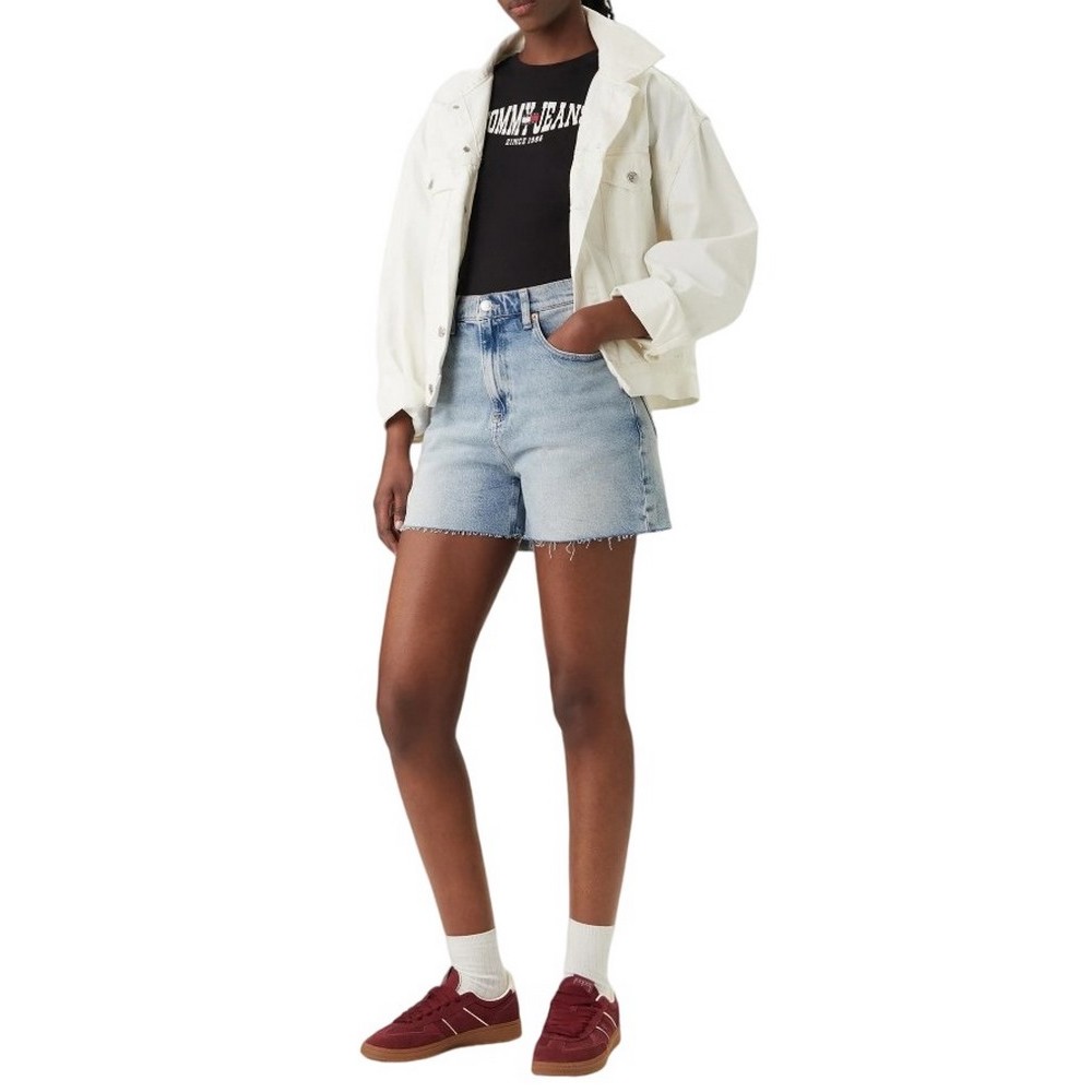 TOMMY JEANS MOM SHORT BJ8115 ΤΖΙΝ ΣΟΡΤΣ ΓΥΝΑΙΚΕΙΟ DENIM LIGHT