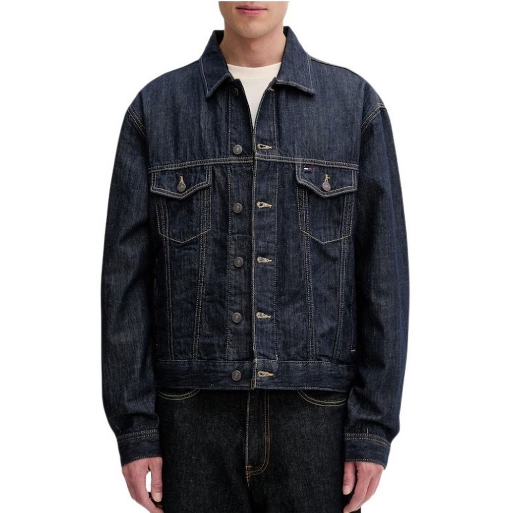 TOMMY JEANS JAIMIE RLXD TRCKR JCKT CJ5056 ΜΠΟΥΦΑΝ ΑΝΔΡΙΚΟ DENIM DARK