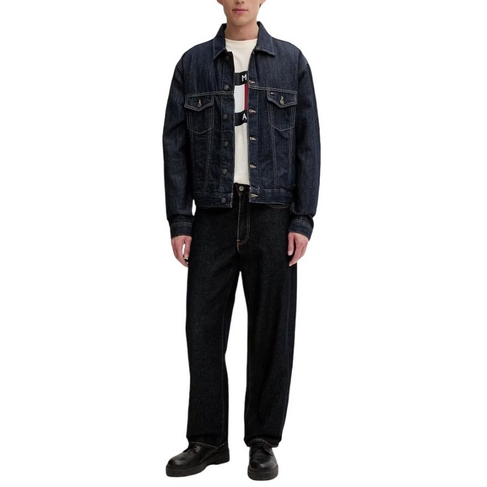 TOMMY JEANS JAIMIE RLXD TRCKR JCKT CJ5056 ΜΠΟΥΦΑΝ ΑΝΔΡΙΚΟ DENIM DARK