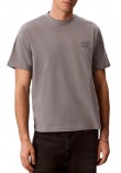 CALVIN KLEIN JEANS 30S JERSEY EASY MONOGRAM PUFF T-SHIRT ΜΠΛΟΥΖΑ ΑΝΔΡΙΚΗ GREY