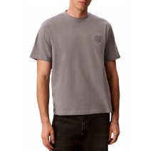 CALVIN KLEIN JEANS 30S JERSEY EASY MONOGRAM PUFF T-SHIRT ΜΠΛΟΥΖΑ ΑΝΔΡΙΚΗ GREY