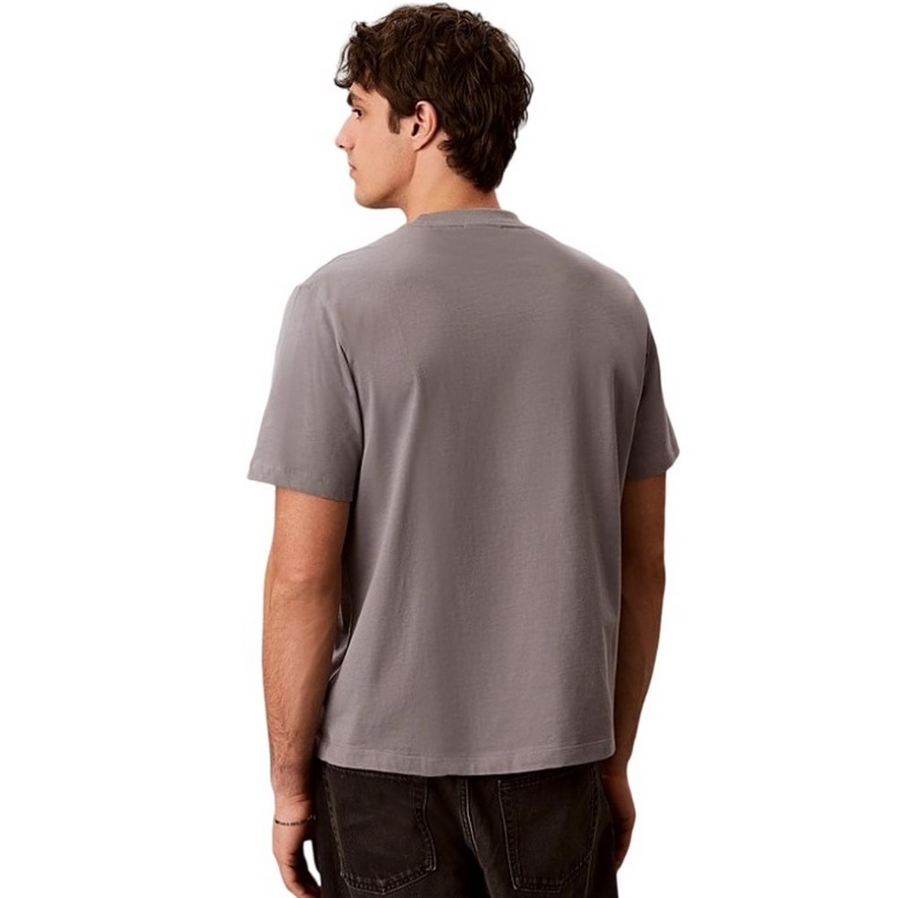 CALVIN KLEIN JEANS 30S JERSEY EASY MONOGRAM PUFF T-SHIRT ΜΠΛΟΥΖΑ ΑΝΔΡΙΚΗ GREY