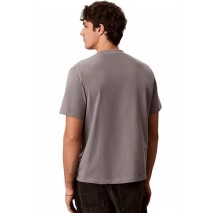CALVIN KLEIN JEANS 30S JERSEY EASY MONOGRAM PUFF T-SHIRT ΜΠΛΟΥΖΑ ΑΝΔΡΙΚΗ GREY