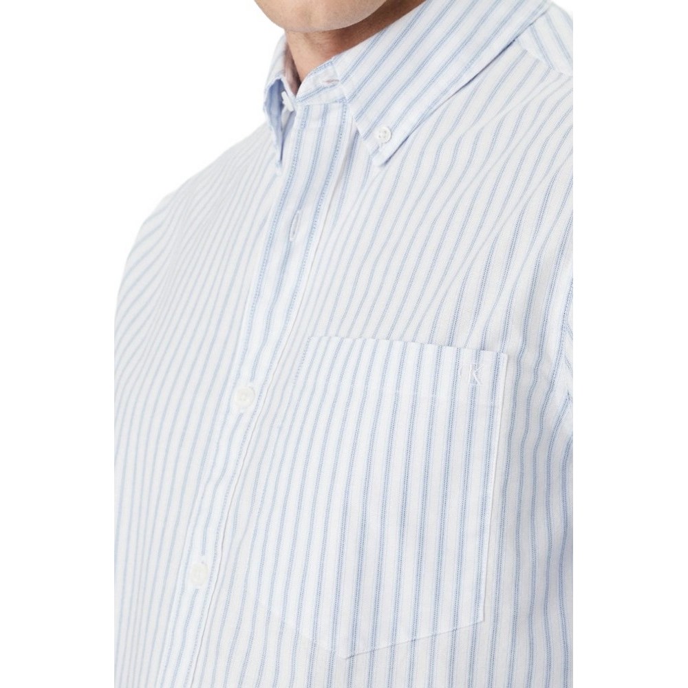 CALVIN KLEIN JEANS YD STRIPE OXFORD CLASSIC ΠΟΥΚΑΜΙΣΟ ΑΝΔΡΙΚΟ CIEL