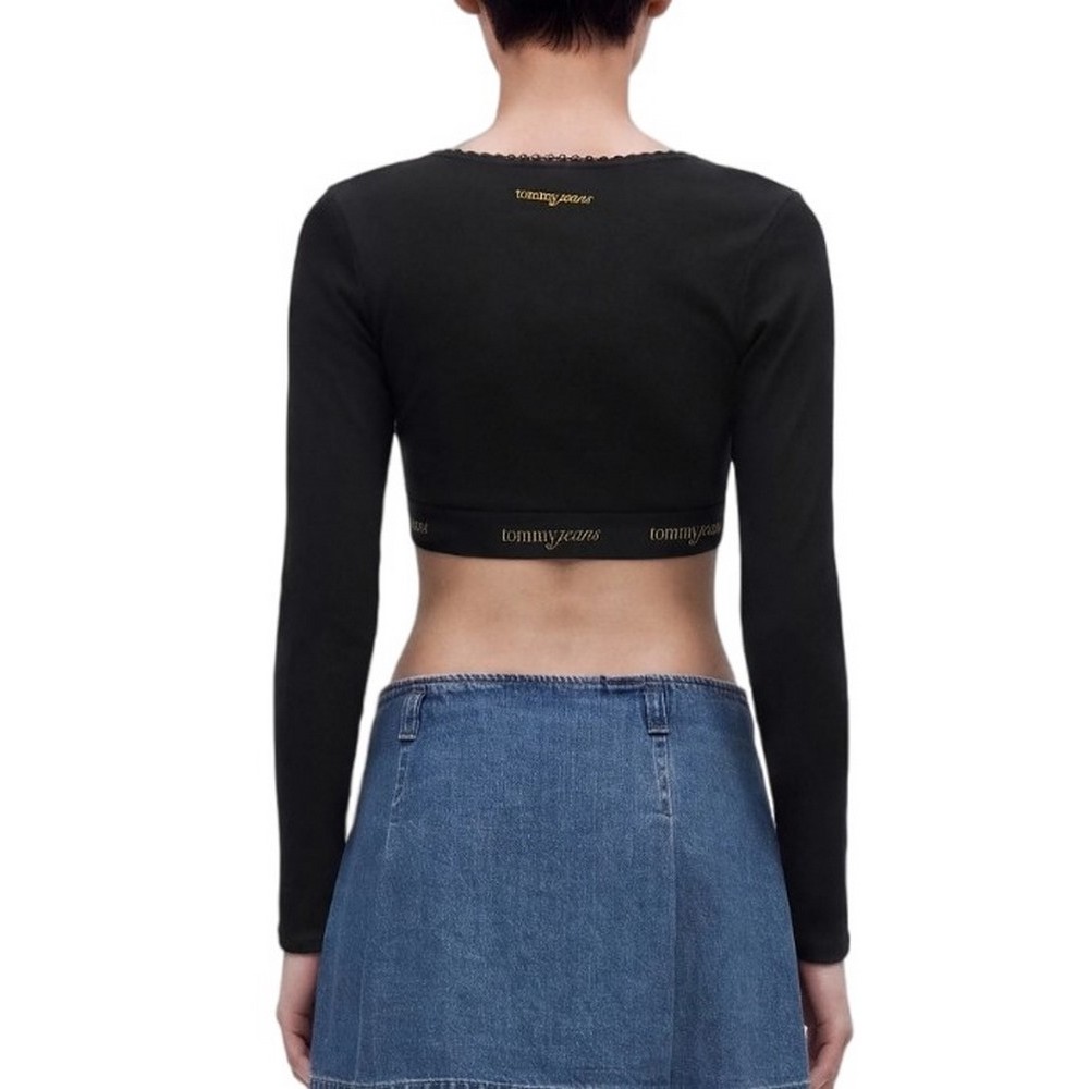 TOMMY JEANS CRP TAPE TOP ΤΟΠ ΜΠΛΟΥΖΑ ΓΥΝΑΙΚΕΙΑ BLACK
