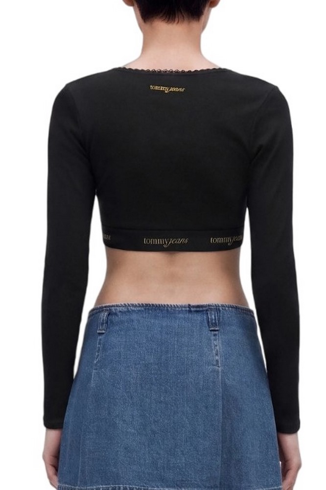 TOMMY JEANS CRP TAPE TOP ΤΟΠ ΜΠΛΟΥΖΑ ΓΥΝΑΙΚΕΙΑ BLACK