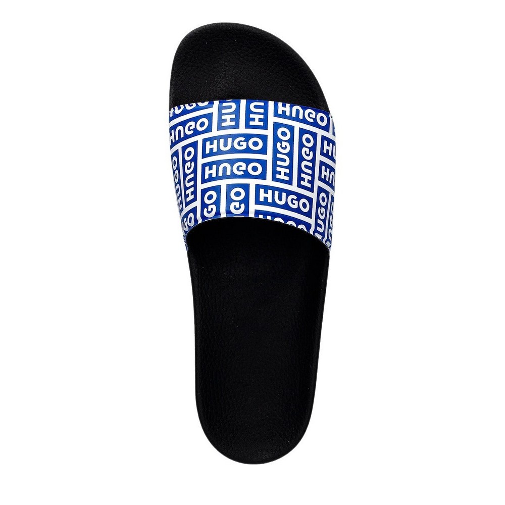 HUGO BOSS TIMEIN SLID BAOLG SANDALS ΠΑΝΤΟΦΛΕΣ ΑΝΔΡΙΚΕΣ BLUE/BLACK
