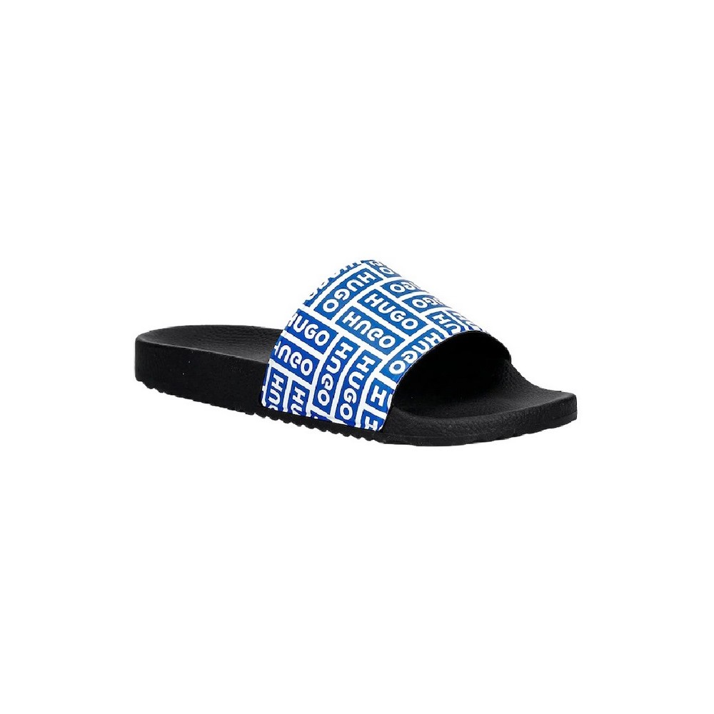 HUGO BOSS TIMEIN SLID BAOLG SANDALS ΠΑΝΤΟΦΛΕΣ ΑΝΔΡΙΚΕΣ BLUE/BLACK