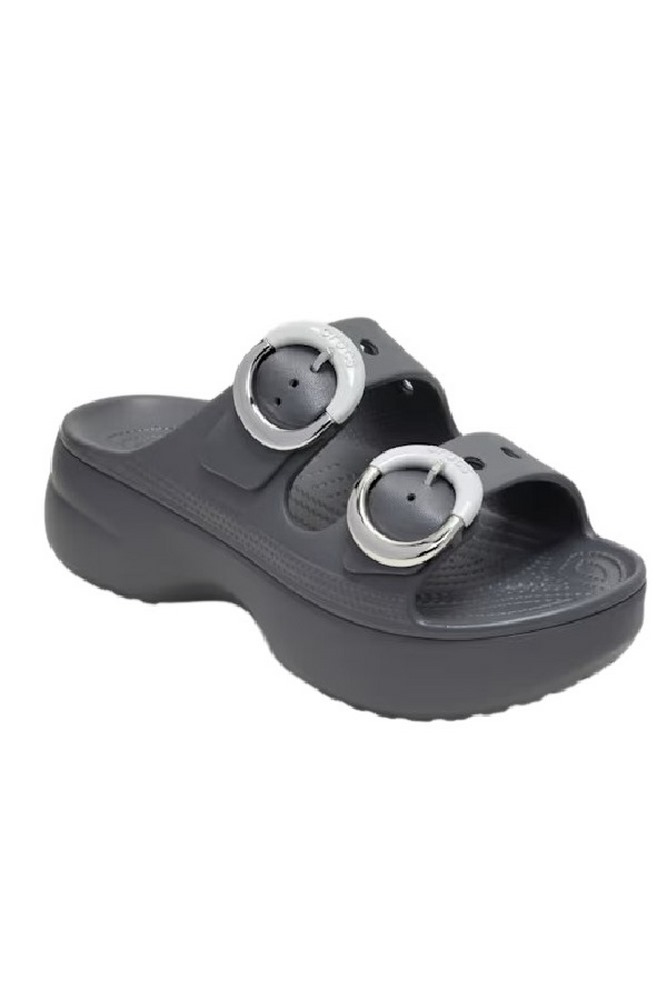 CROCS SATURDAY PLATFORM DIPPED BUCKLE SANDAL ΠΑΝΤΟΦΛΑ ΓΥΝΑΙΚΕΙΑ DARK GREY