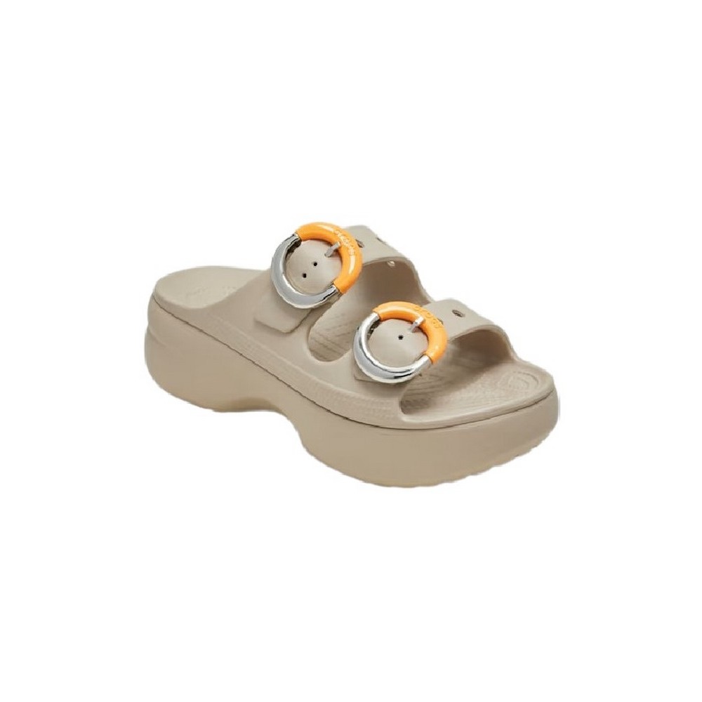 CROCS SATURDAY PLATFORM DIPPED BUCKLE SANDAL ΠΑΝΤΟΦΛΑ ΓΥΝΑΙΚΕΙΑ BEIGE