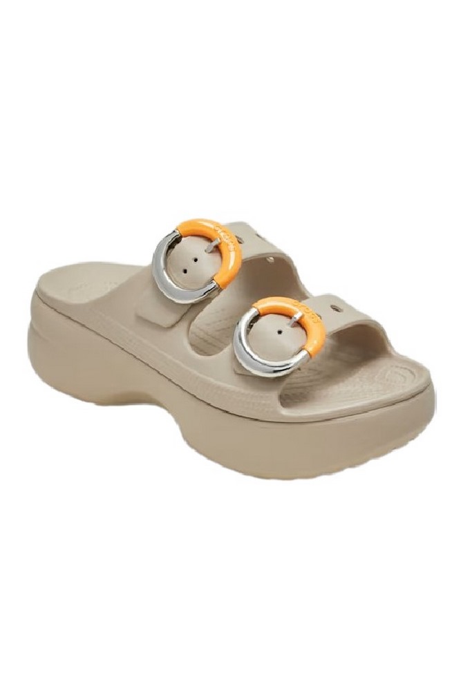 CROCS SATURDAY PLATFORM DIPPED BUCKLE SANDAL ΠΑΝΤΟΦΛΑ ΓΥΝΑΙΚΕΙΑ BEIGE