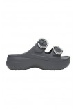 CROCS SATURDAY PLATFORM DIPPED BUCKLE SANDAL ΠΑΝΤΟΦΛΑ ΓΥΝΑΙΚΕΙΑ DARK GREY