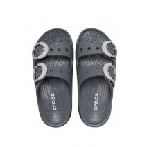 CROCS SATURDAY PLATFORM DIPPED BUCKLE SANDAL ΠΑΝΤΟΦΛΑ ΓΥΝΑΙΚΕΙΑ DARK GREY