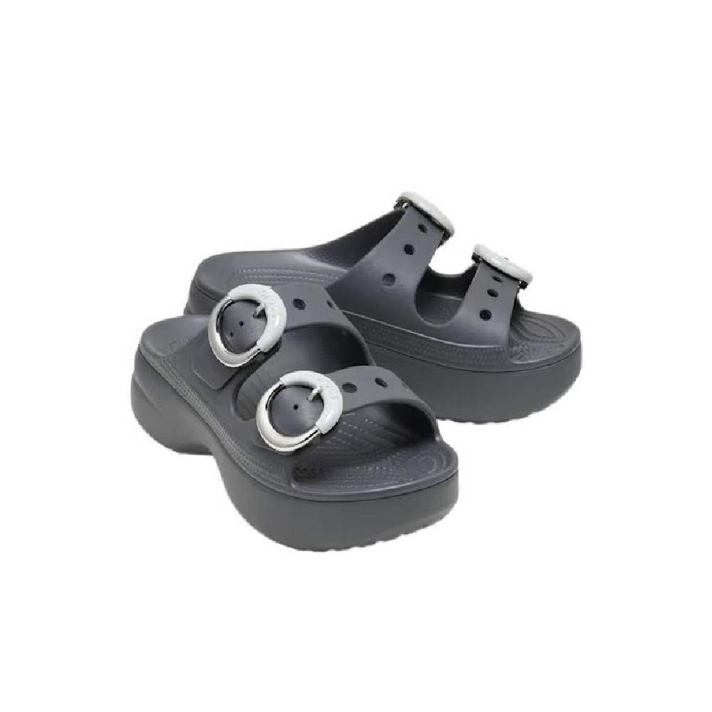 CROCS SATURDAY PLATFORM DIPPED BUCKLE SANDAL ΠΑΝΤΟΦΛΑ ΓΥΝΑΙΚΕΙΑ DARK GREY