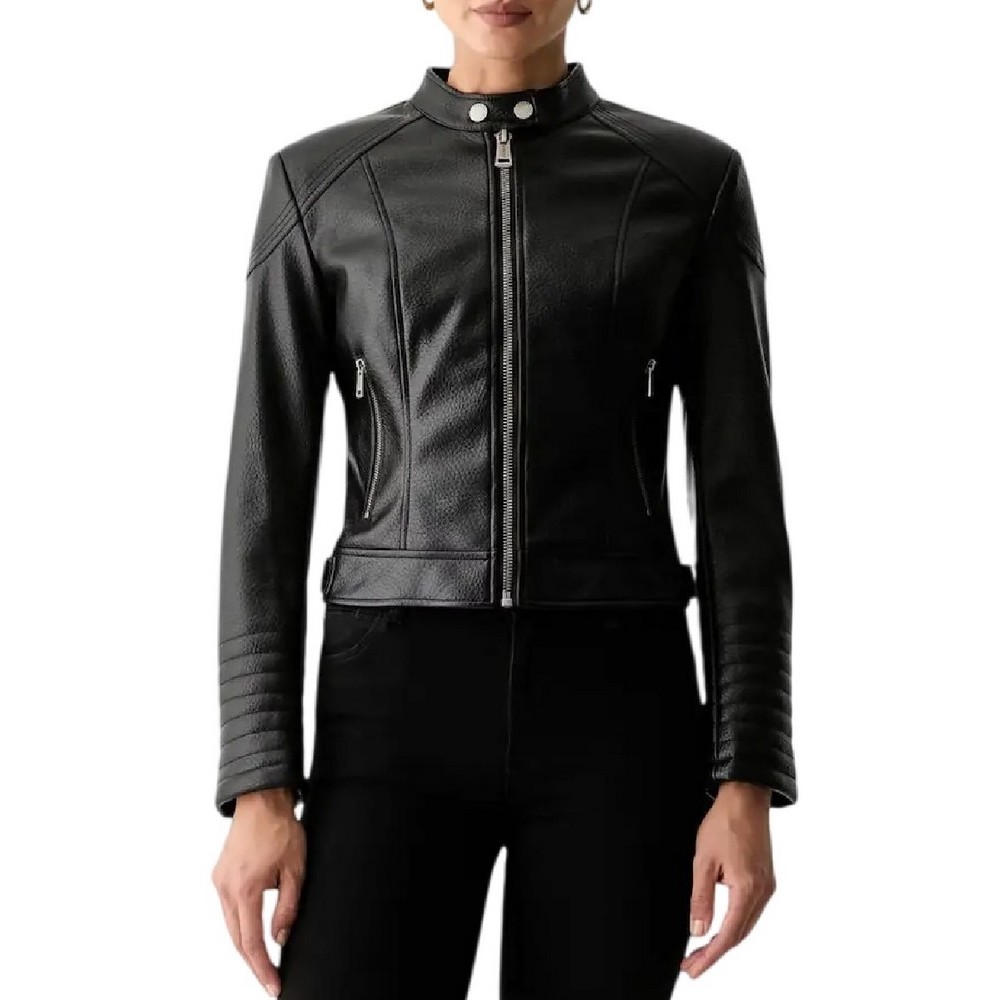GUESS MARLENE CARIBOU PU MOTO JKT ΜΠΟΥΦΑΝ ΓΥΝΑΙΚΕΙΟ BLACK