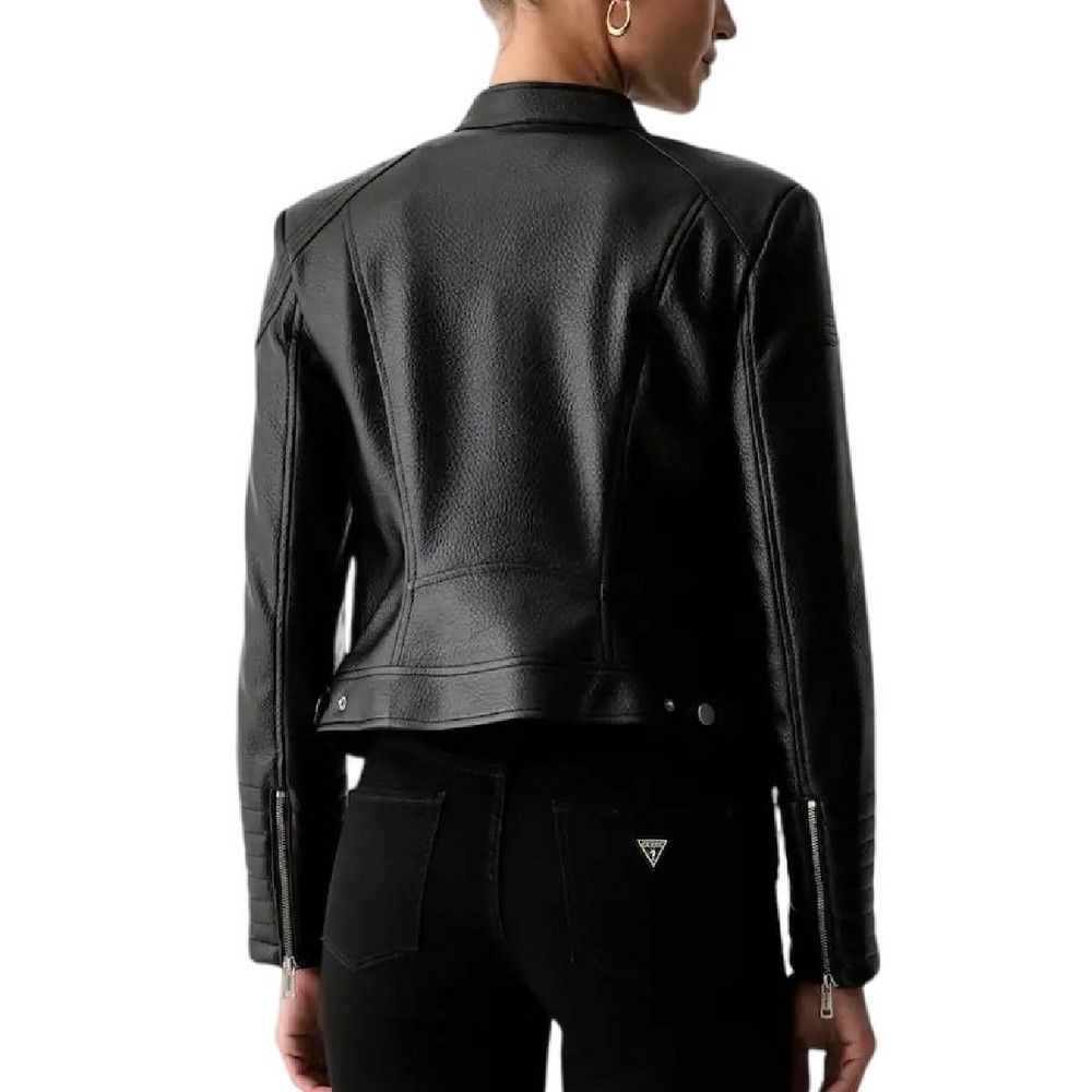 GUESS MARLENE CARIBOU PU MOTO JKT ΜΠΟΥΦΑΝ ΓΥΝΑΙΚΕΙΟ BLACK