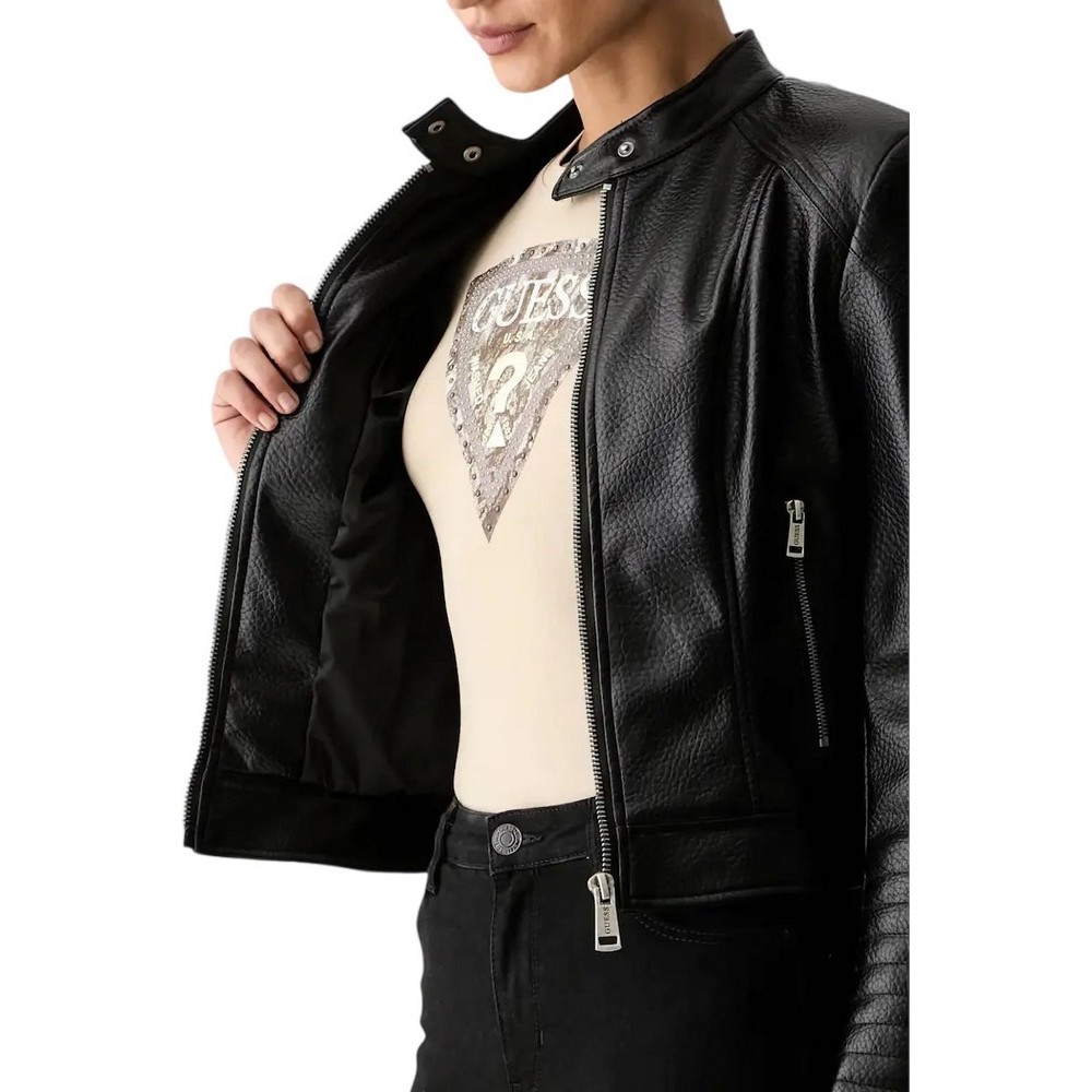 GUESS MARLENE CARIBOU PU MOTO JKT ΜΠΟΥΦΑΝ ΓΥΝΑΙΚΕΙΟ BLACK