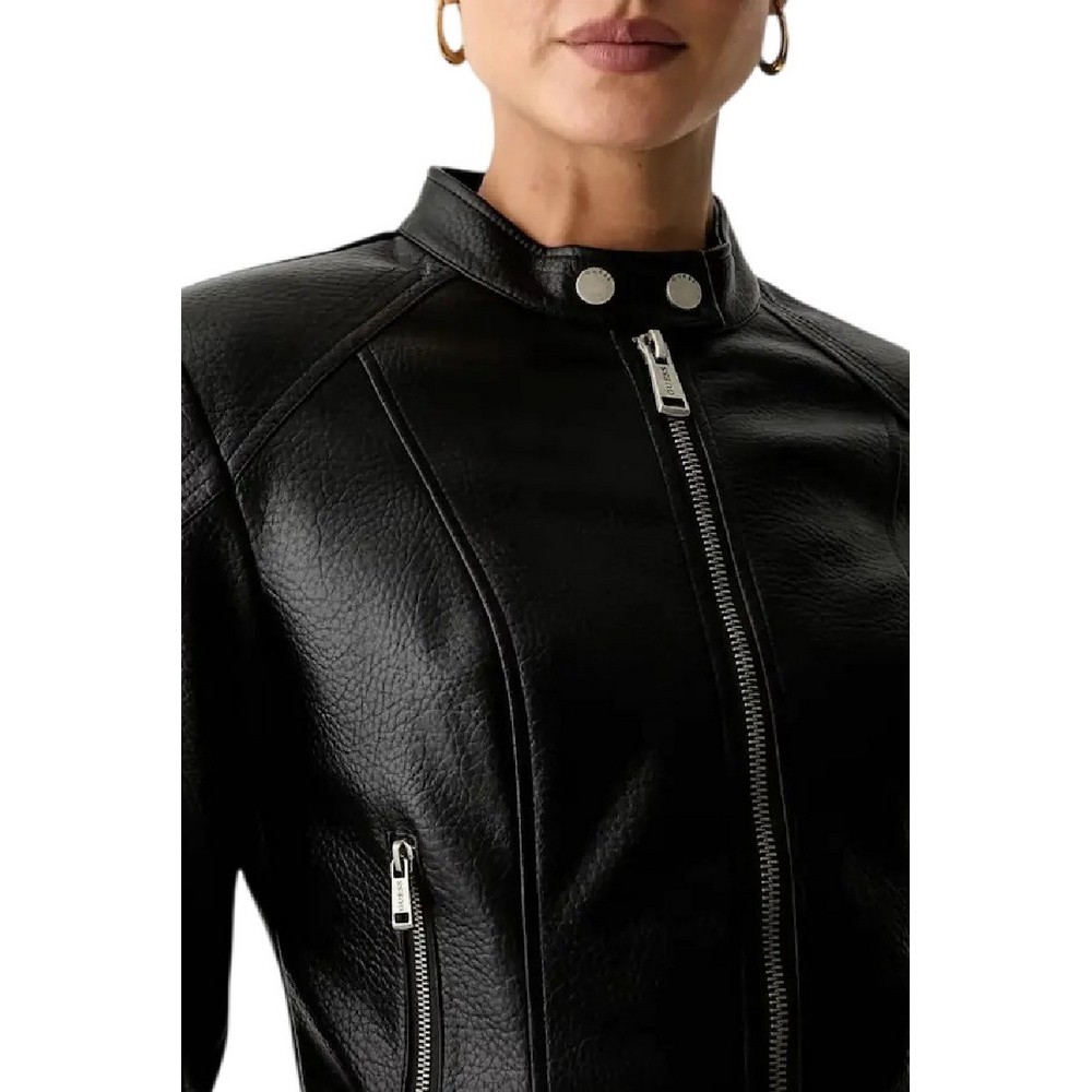 GUESS MARLENE CARIBOU PU MOTO JKT ΜΠΟΥΦΑΝ ΓΥΝΑΙΚΕΙΟ BLACK