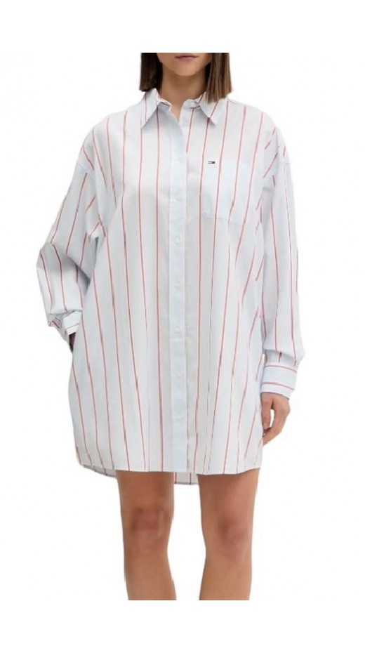 TOMMY JEANS OVS SHIRT DRESS ΠΟΥΚΑΜΙΣΟ ΓΥΝΑΙΚΕΙΟ CIEL