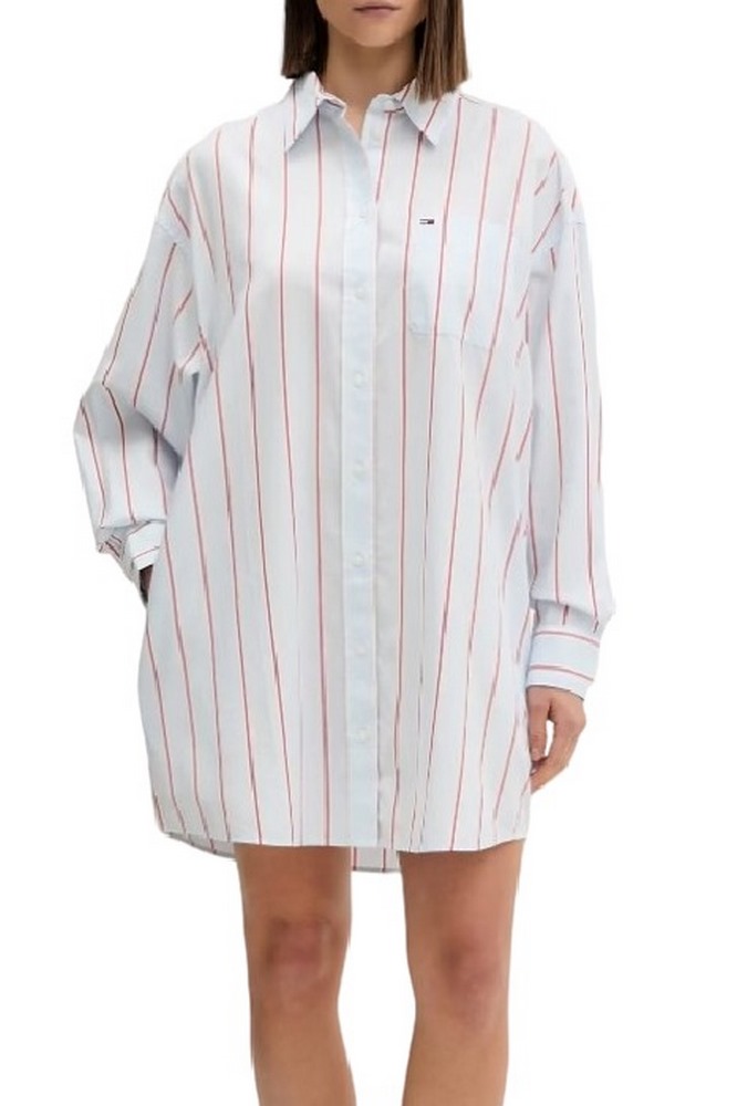 TOMMY JEANS OVS SHIRT DRESS ΠΟΥΚΑΜΙΣΟ ΓΥΝΑΙΚΕΙΟ CIEL